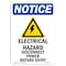 Signmission OSHA Sign, 10" H, 7" W, Aluminum, Electrical Hazard Sign With Symbol, Portrait, V-11652 OS-NS-A-710-V-11652 - alternate 1